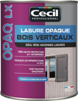 LASURE OPAQUE BOIS VERTICAUX 1L GRANIT
